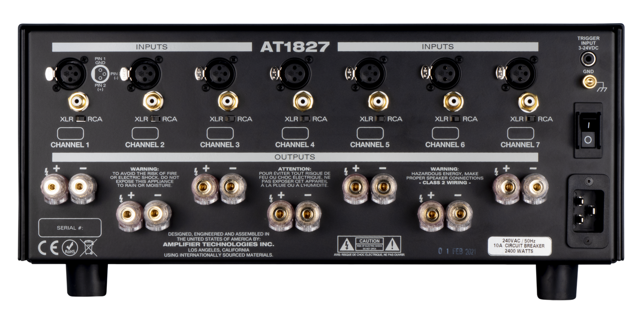 ATI power amplifier XLR balanced inputs